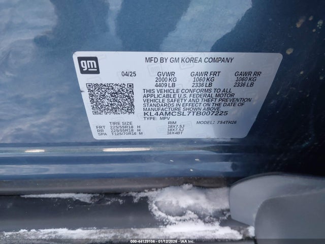 44129106 :رقم المزاد ، KL4AMCSL7TB007225 vin ، 2026 Buick Encore Gx Preferred Awd مزاد بيع