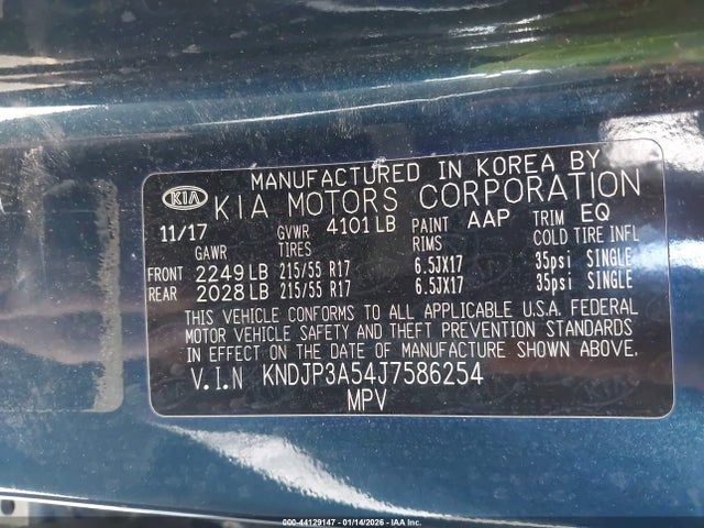 KIA SOUL + 2018 KNDJP3A54J7586254 Image 9