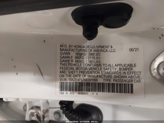 Honda INSIGHT EX 2022 19XZE4F52NE001099 Image 9