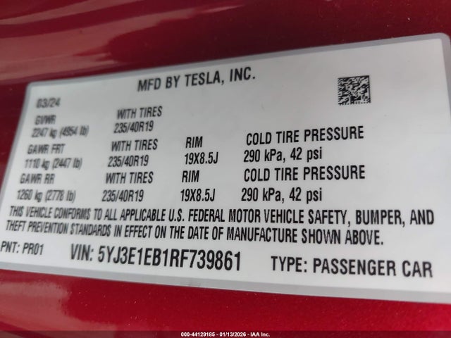 2024 TESLA MODEL 3 5YJ3E1EB1RF739861 Photo 8