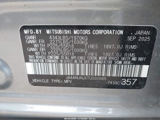 2026 MITSUBISHI OUTLANDER SPORT JA4ARUAUXTU000565 Photo 8