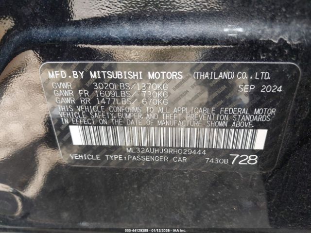 2024 MITSUBISHI MIRAGE ML32AUHJ9RH029444 Photo 8