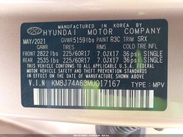 Hyundai Nexo Blue 2021 KM8J74A63MU017167 Image 9