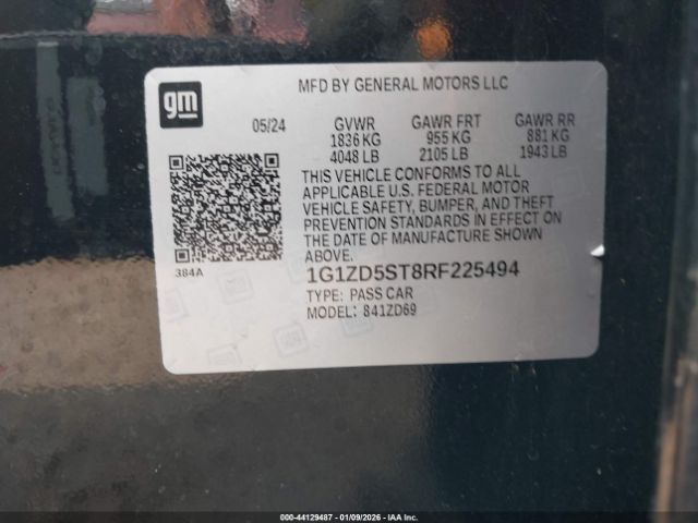 2024 CHEVROLET MALIBU 1G1ZD5ST8RF225494 Photo 8