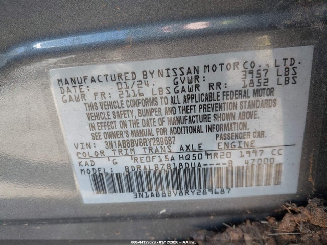 Nissan SENTRA S 2024 3N1AB8BV8RY289687 Image 9