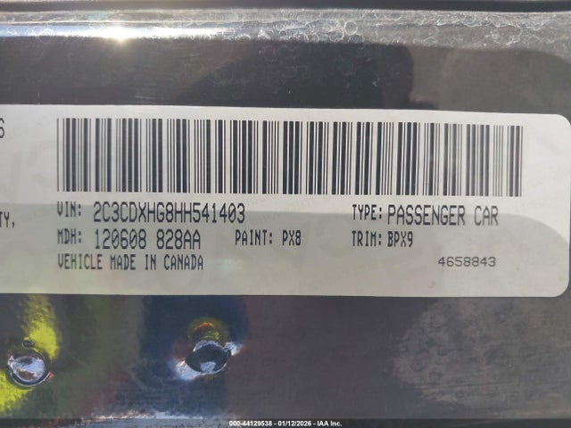 Продажа на аукционе авто 2017 Dodge Charger Sxt Rwd, vin: 2C3CDXHG8HH541403, номер лота: 44129538