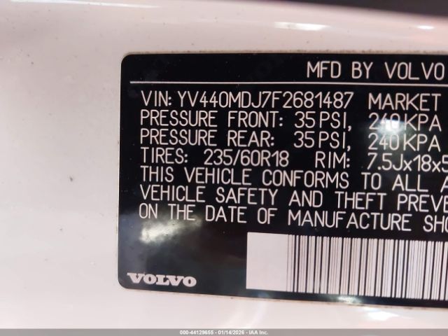 2015 VOLVO XC60 YV440MDJ7F2681487 Photo 8