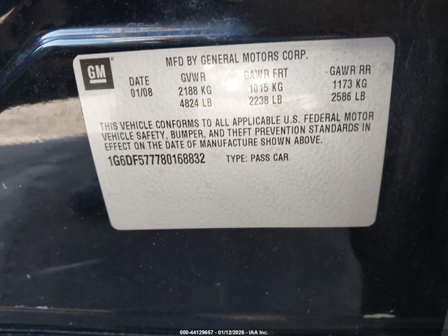 2008 CADILLAC CTS 1G6DF577780168832 Photo 8