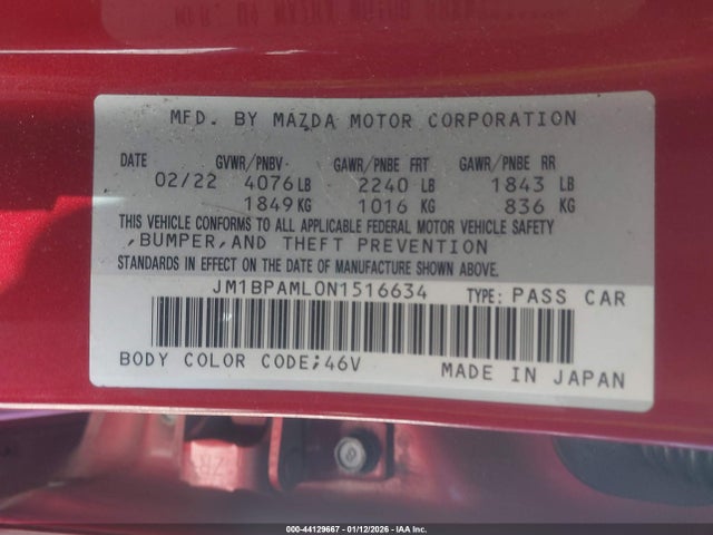 Mazda MAZDA3 2022 JM1BPAML0N1516634 Image 9