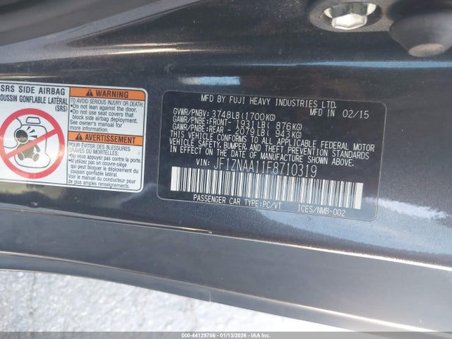 Scion FR-S 2015 JF1ZNAA11F8710319 Image 9
