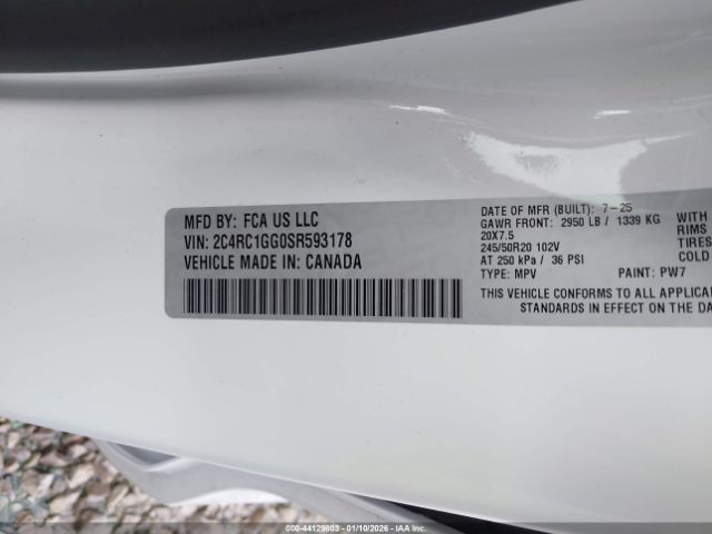 2025 CHRYSLER PACIFICA 2C4RC1GG0SR593178 Photo 8