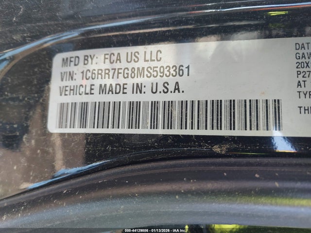 Продаж на аукціоні авто 2021 Ram 1500 Classic Express  4x4 6'4 Box, vin: 1C6RR7FG8MS593361, номер лоту: 44129886