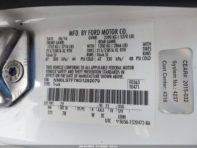 Ford Transit Connect Xlt 2016 NM0LS7F78G1292079 Image 9