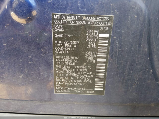 Nissan ROGUE SV 2019 KNMAT2MV3KP547660 Image 9