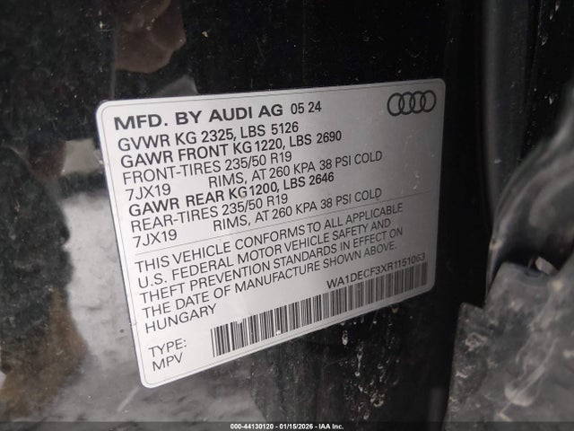 2024 AUDI Q3 WA1DECF3XR1151063 Photo 8