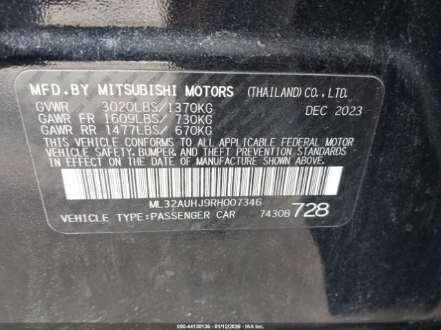 2024 MITSUBISHI MIRAGE ML32AUHJ9RH007346 Photo 8