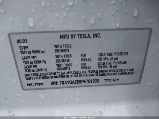2023 TESLA MODEL Y 7SAYGAEE6PF791903 Photo 8