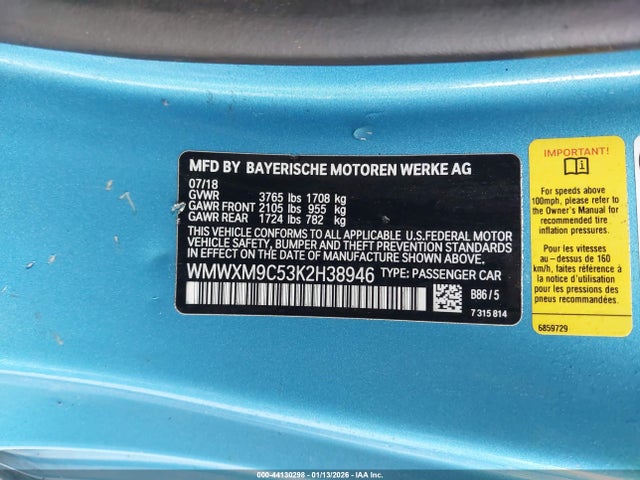 2019 MINI HARDTOP WMWXM9C53K2H38946 Photo 8