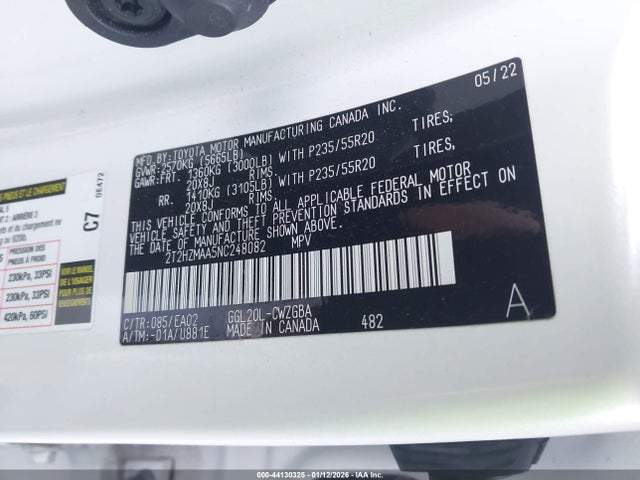 2022 LEXUS RX 350 2T2HZMAA5NC248082 Photo 8