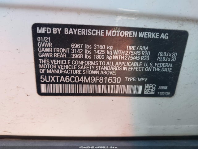 BMW X5 Phev Xdrive45e 2021 5UXTA6C04M9F81630 Image 9