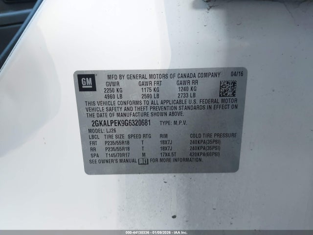 2GKALPEK9G6320681 GMC Terrain Slt