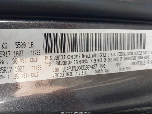 2019 JEEP CHEROKEE 1C4PJMLXXKD267427 Photo 8