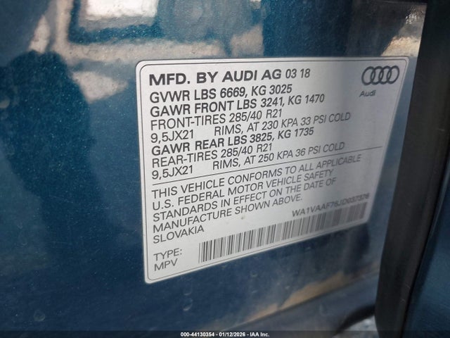 2018 AUDI Q7 WA1VAAF76JD037376 Photo 8