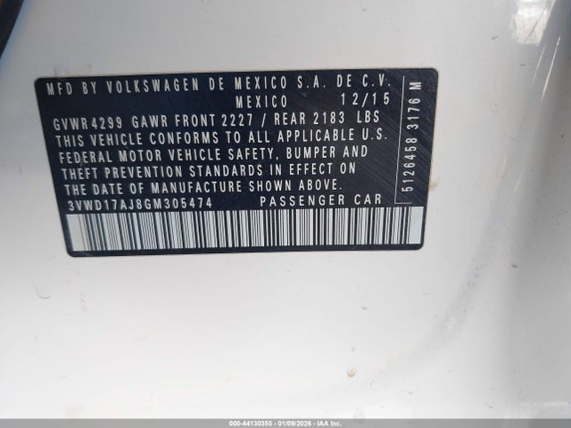 3VWD17AJ8GM305474 Volkswagen Jetta 1.8t Sport