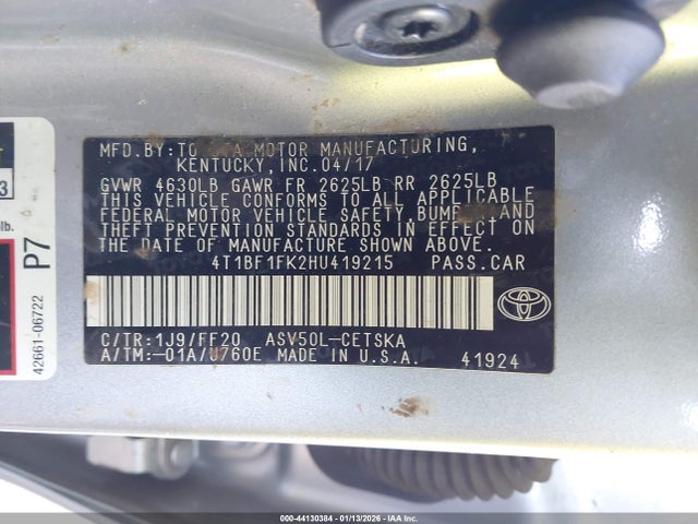 4T1BF1FK2HU419215 Toyota CAMRY SE