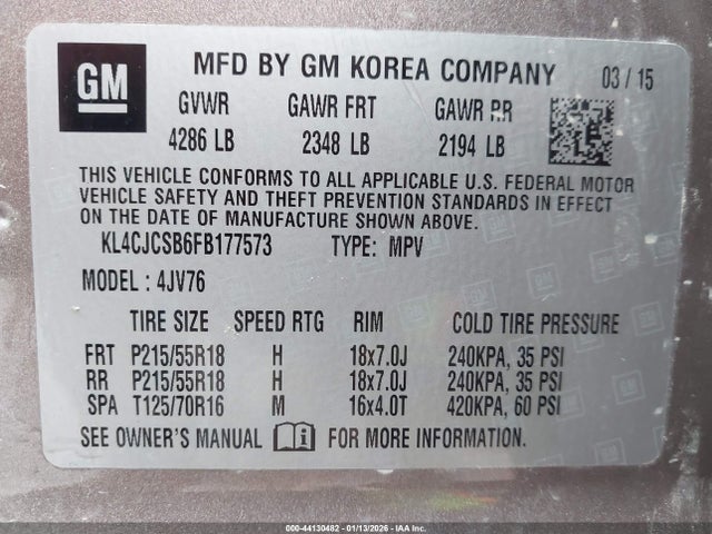 2015 BUICK ENCORE KL4CJCSB6FB177573 Photo 8