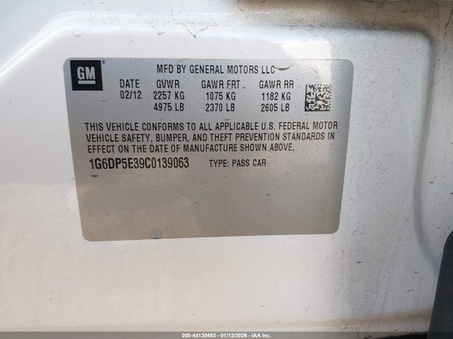 2012 CADILLAC CTS 1G6DP5E39C0139063 Photo 8