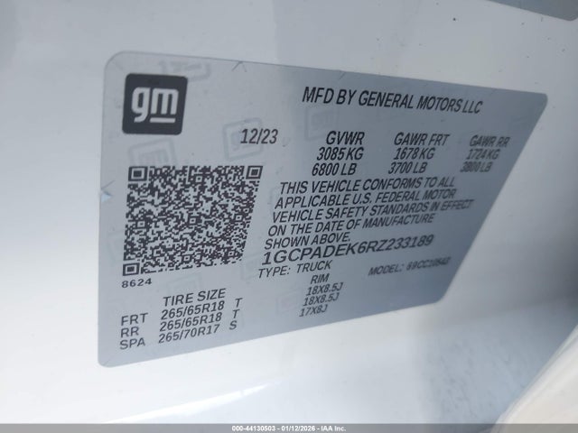 1GCPADEK6RZ233189 Chevrolet Silverado 1500 2wd Short Bed Rst