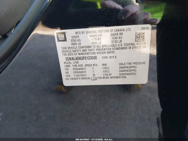 Chevrolet EQUINOX LS 2015 2GNALAEK2F6123608 Image 9