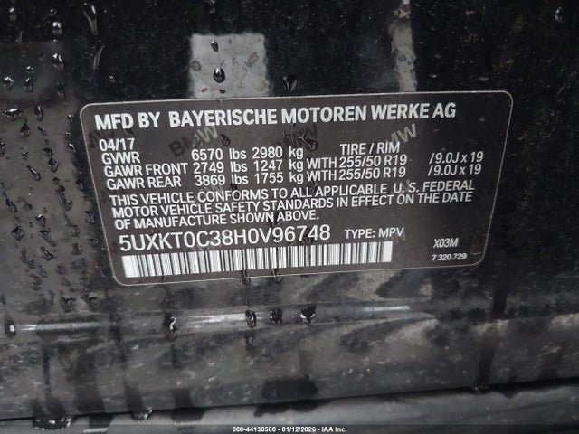 5UXKT0C38H0V96748 BMW X5 Edrive Xdrive40e Iperformance