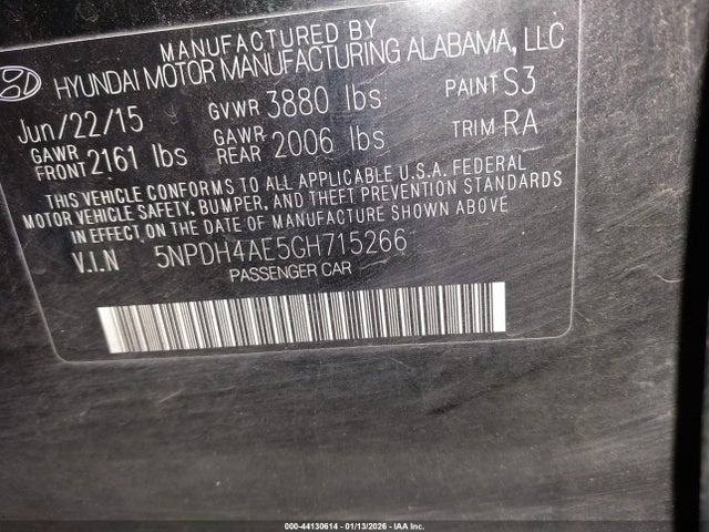 2016 HYUNDAI ELANTRA 5NPDH4AE5GH715266 Photo 8