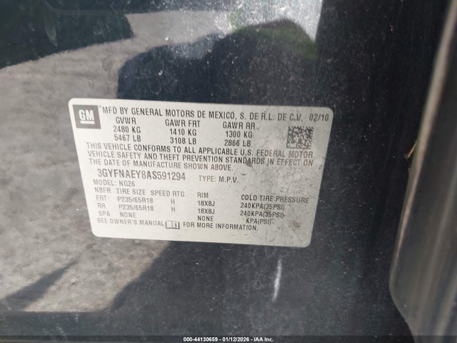 2010 CADILLAC SRX 3GYFNAEY8AS591294 Photo 8