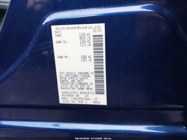 1N4BZ1CP3LC304431 Nissan Leaf Sv Plus 62 Kwh