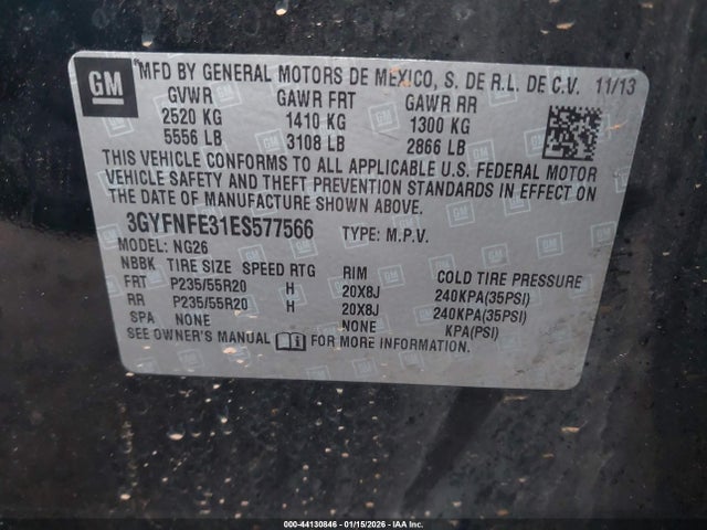 2014 CADILLAC SRX 3GYFNFE31ES577566 Photo 8