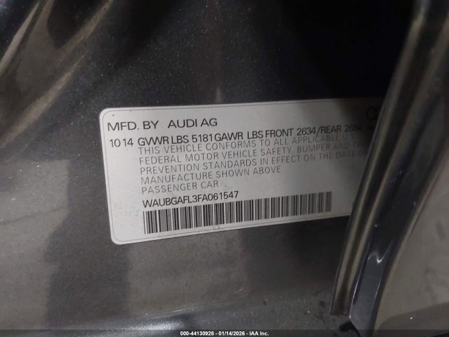 2015 AUDI S4 WAUBGAFL3FA061547 Photo 8