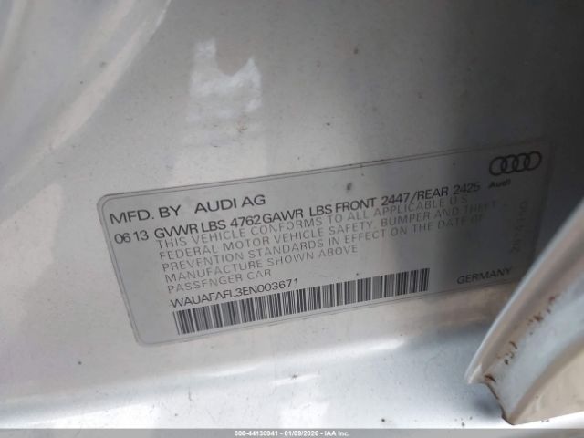 2014 AUDI A4 WAUAFAFL3EN003671 Photo 8