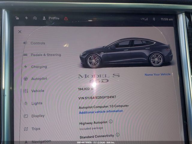 2016 TESLA MODEL S 5YJSA1E25GF124167 Photo 6