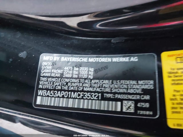 2021 BMW 430I WBA53AP01MCF35321 Photo 8