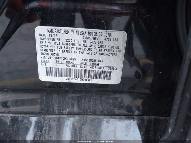 Продажа на аукционе авто 2013 Infiniti G37 Journey, vin: JN1CV6AP1DM306025, номер лота: 44131099