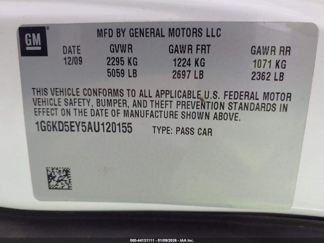 2010 CADILLAC DTS 1G6KD5EY5AU120155 Photo 8