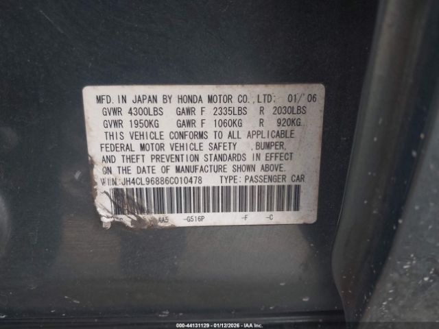 2006 ACURA TSX JH4CL96886C010478 Photo 8