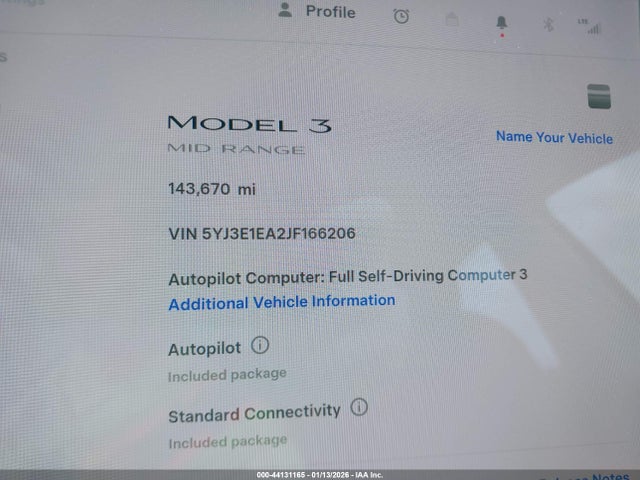2018 TESLA MODEL 3 5YJ3E1EA2JF166206 Photo 6