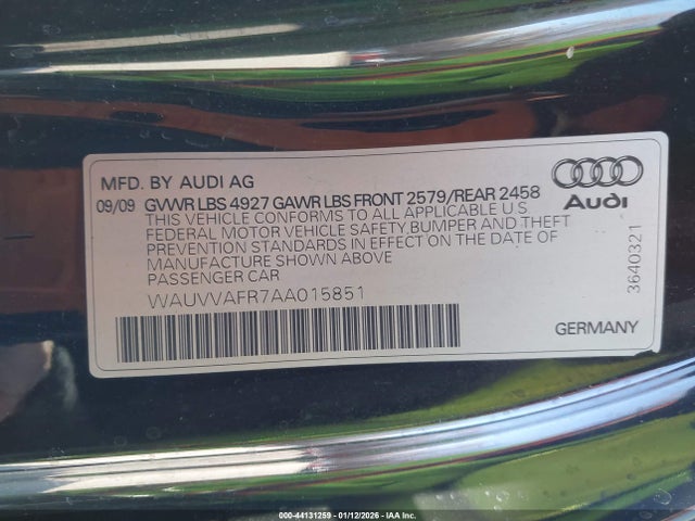 2010 AUDI S5 WAUVVAFR7AA015851 Photo 8