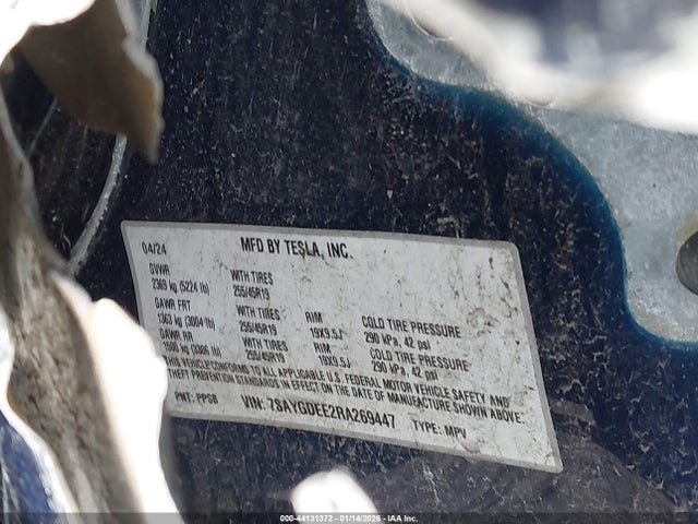 2024 TESLA MODEL Y 7SAYGDEE2RA269447 Photo 8