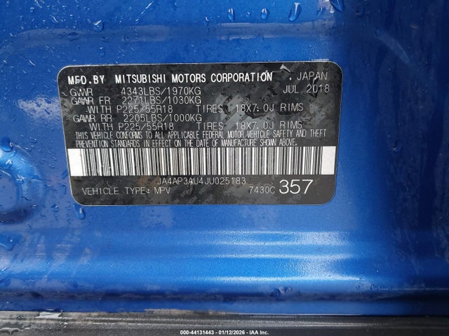 2018 MITSUBISHI OUTLANDER SPORT JA4AP3AU4JU025183 Photo 8