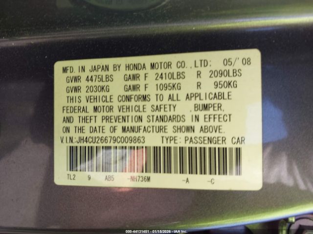 2009 ACURA TSX JH4CU26679C009863 Photo 8